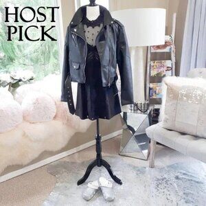 NWT Free People black mesh embroidered eyelet detail dress, S